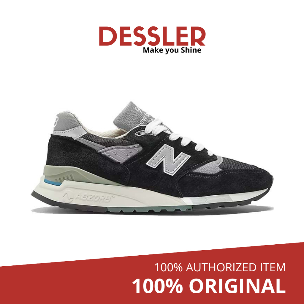 New Balance 998 MiUSA - Black Silver (U998BL)