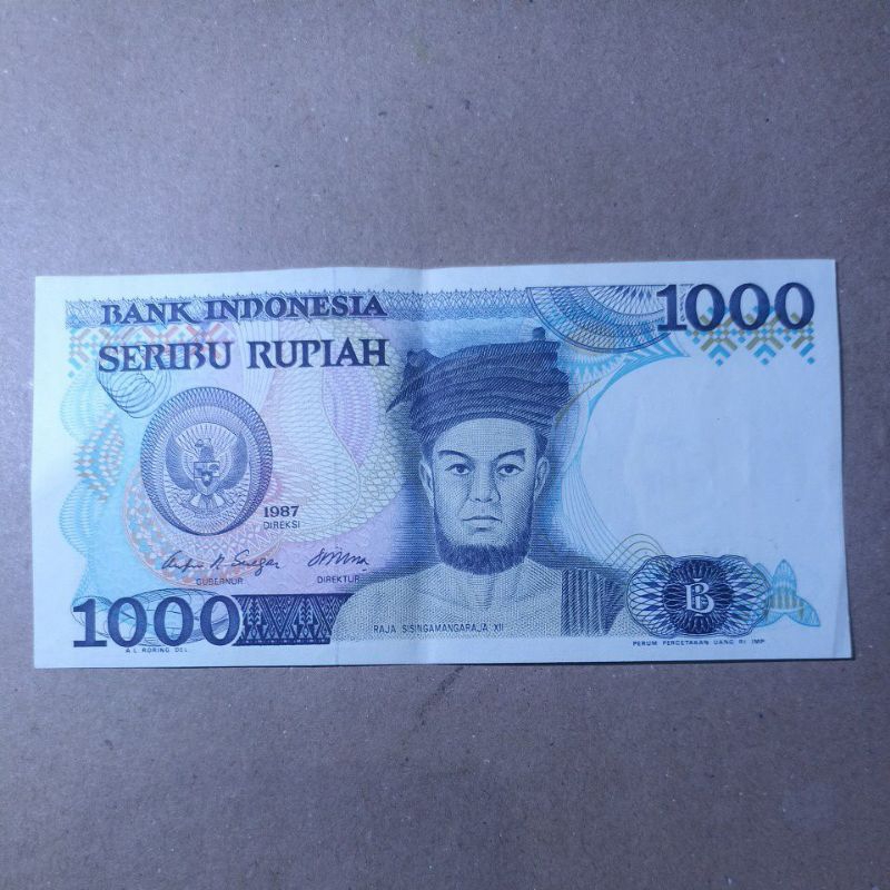 Uang Kuno Indonesia ( 1.000 Sisingamangaraja XII 1987 )