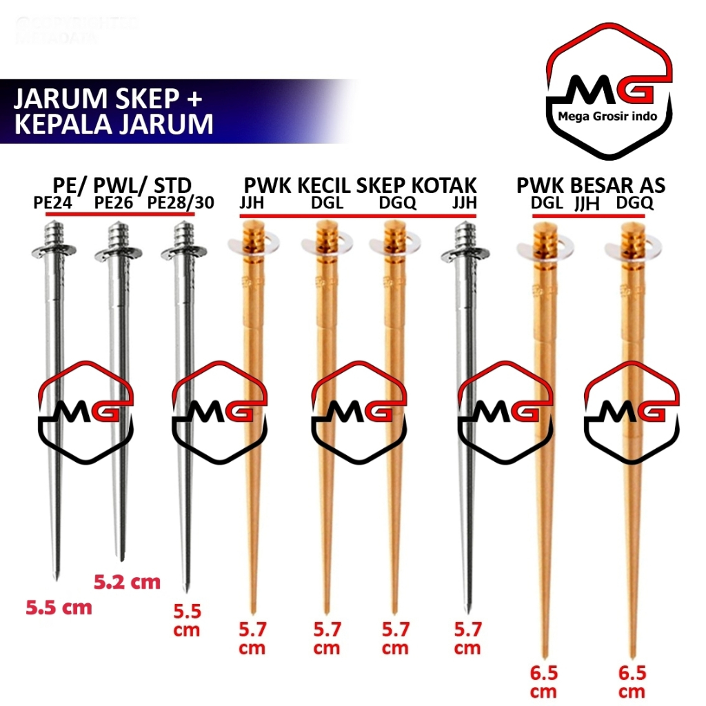 JARUM SKEP NEEDLE KARBURATOR PWK KUNINGAN - PE CHROME DGL DGQ JJH JJY