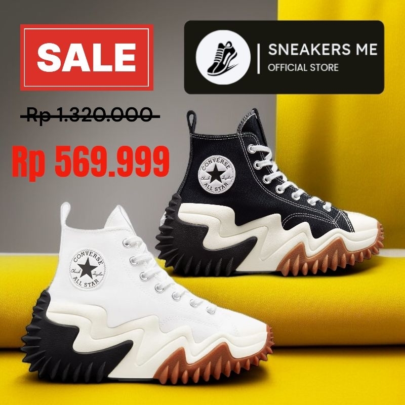 Converse Run Star Hi Motion Platform Black & White