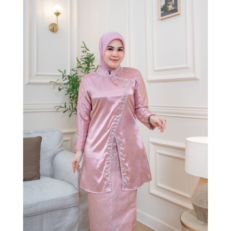 Setelan Dan Atasan Baju Kurung Payet Rok Songket Terbaru - Baju Kurung Malaysia -  Setelan Kebaya Pe