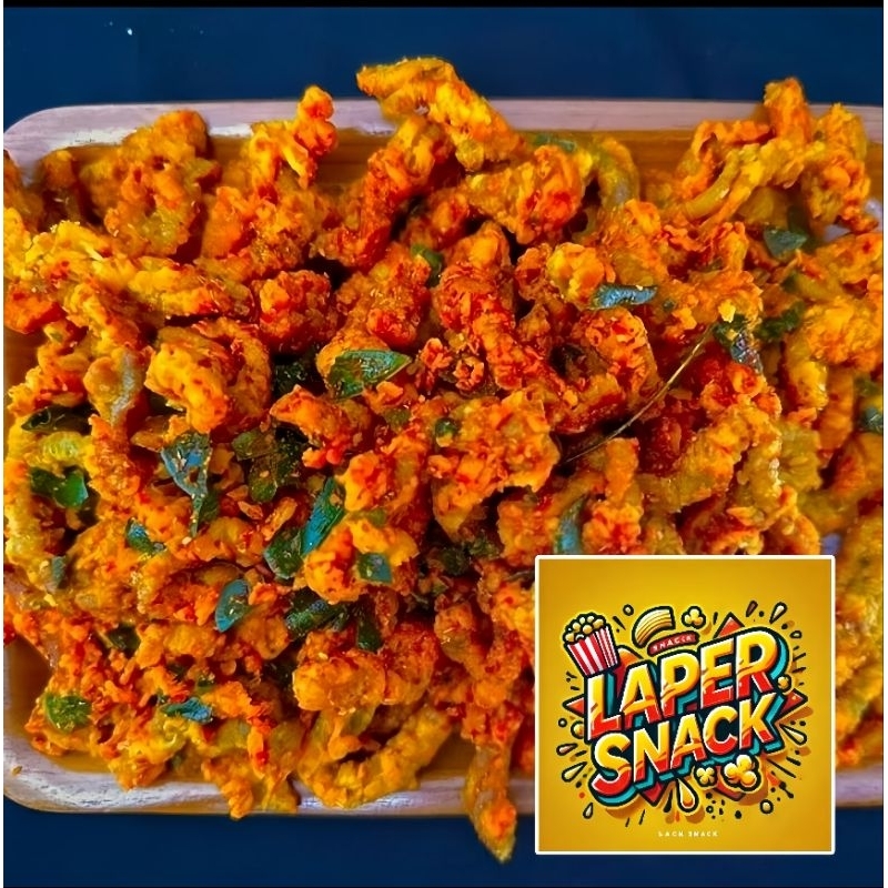 

Usus crispy pedas daun jeruk LAPER SNACK mantap gurih