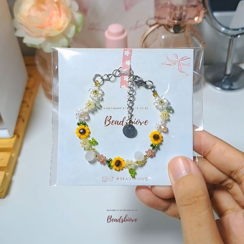Beadsbiove Gelang Manik Wanita Aesthetic Stainless Steel Anti Karat - Hinata Beads Bracelet | Gelang