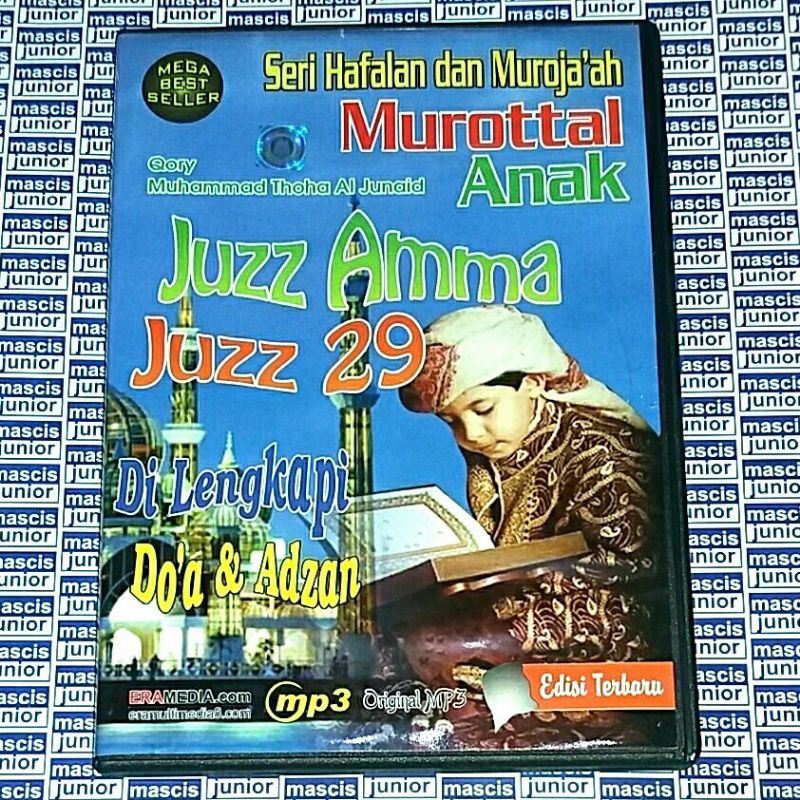 CD MP3 Seri Hafalan dan Muroja'ah Murottal Anak Qory Muhammad Thoha Al Junaid Juz Amma Juzz 29 Di Le
