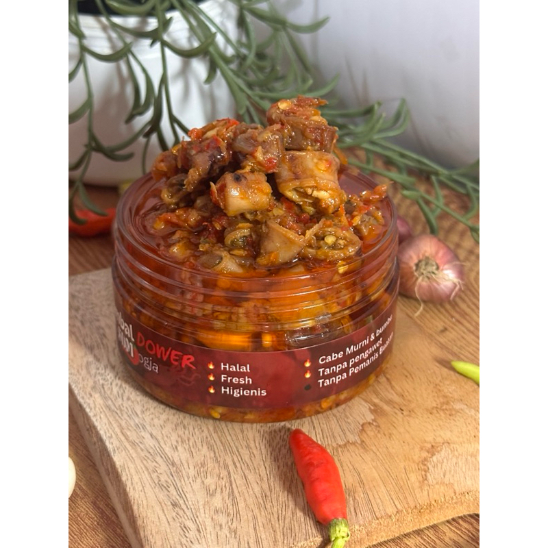 

Sambal Cumi Nampol - Sambel pedas - Sambel toples