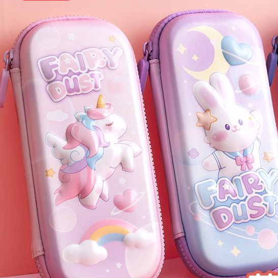 

Girls' Children's Pencil Case Wash-Free Dirt-Resistant Student Double-Layer Pencil Box