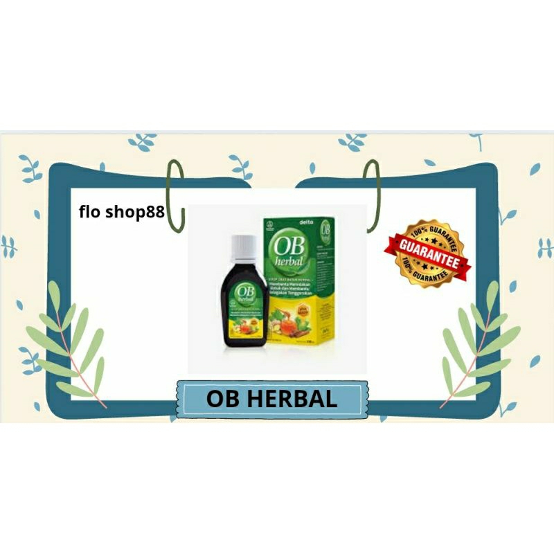 A - OB HERBAL / OB HERBAL BATUK / OB HERBAL HABBATUDSADA/ OB HERBAL 100ML / OB HERBAL BATUK BERDAHAK