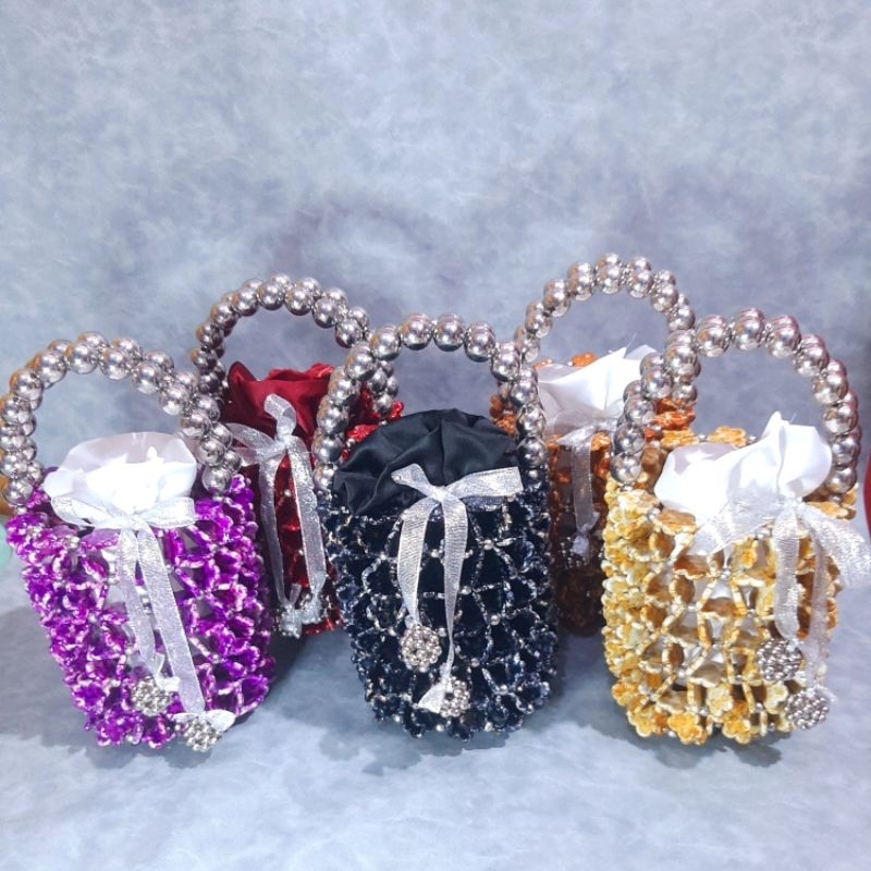Bucket bag manik-manik / Tas bucket manik-manik / Tas manik-manik / Tas manik