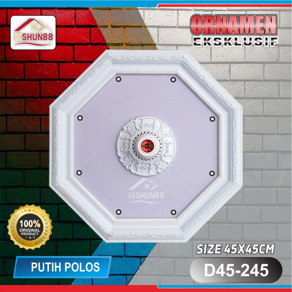 Ornamen Lampu PVC / Ornamen Plafon PVC / Fitting Lampu / Rumah Lampu Hias / Lampu Hias Plafon / Bola