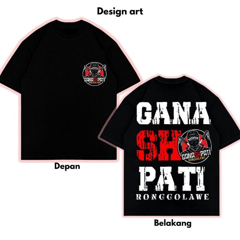 T-shirt Ganashpati Bahan combed 30s & 24 s Tebal Dan Halus