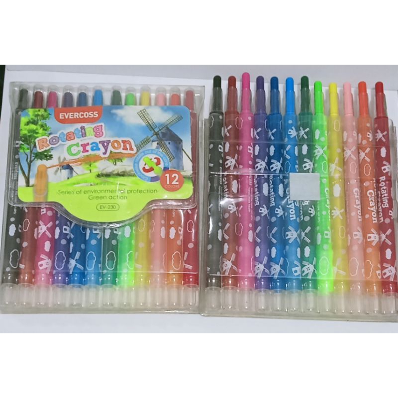 

evercoss rotating crayon12color/crayon putar12warna