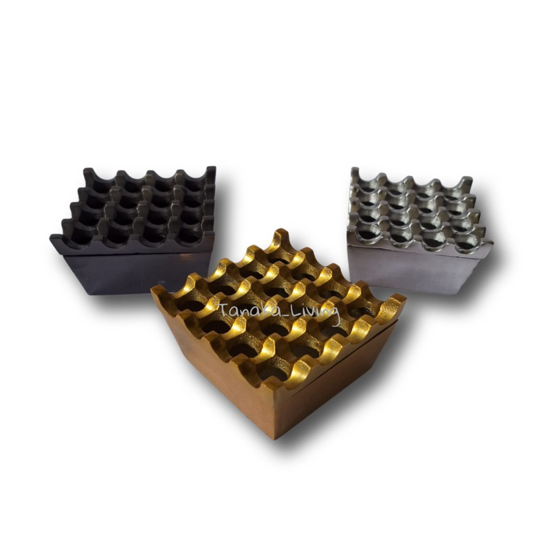 ASBAK ALUMINIUM LUBANG 16 / ASBAK ALUMINIUM KOTAK / ASBAK ALUMINIUM / ASBAK AESTHETIC