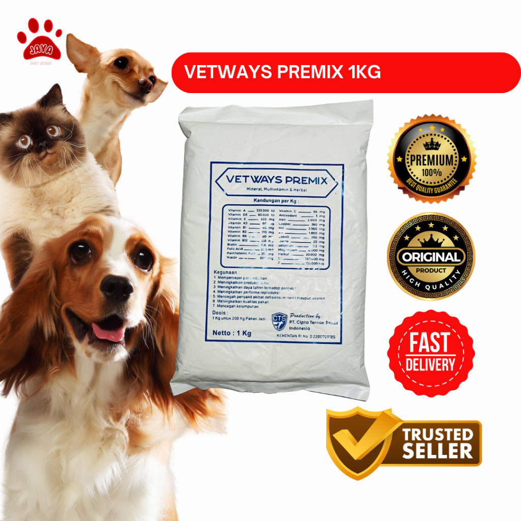 Vetways Premix 1 kg - Vetways Premix - Premix Kambing - Premix Sapi