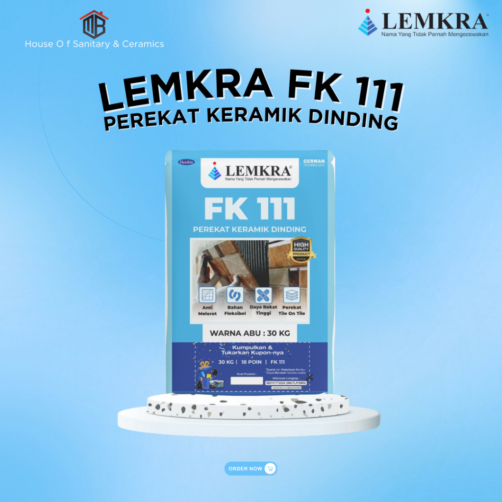 Lemkra FK 111 Perekat Keramik Dinding 30 Kg