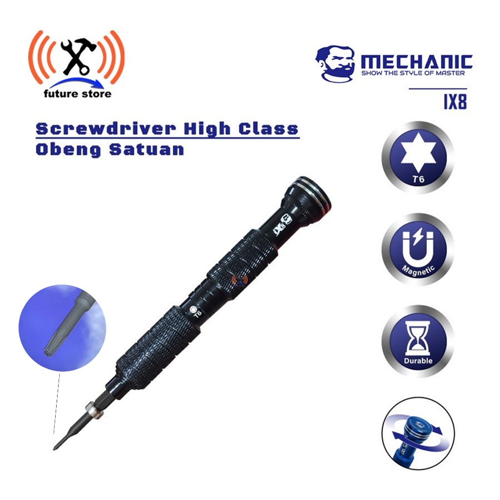 MECHANIC IX8 T6 OBENG SATUAN HIGH CLASS - SCREWDRIVER MULTIFUNGSI ORIGINAL