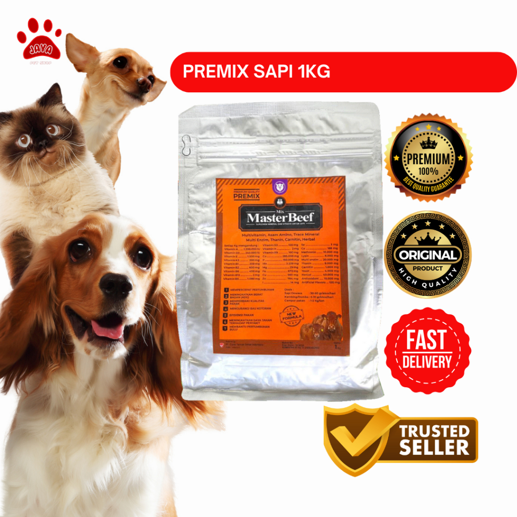Premix Sapi Master Beef 1 Kg - Premix Sapi Penggemukan - Premix Sapi Kontes