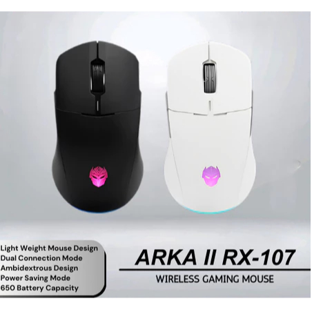 Rexus Mouse Wireless Gaming Arka II RX-107 Dual Connection - Rexus ARKA 2 RX107