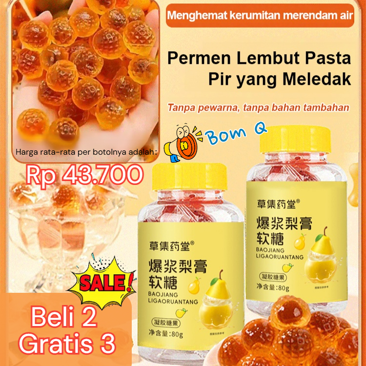 

✨Spesial Ramadhan*Beli 1 gratis 2 |Permen Herbal Pereda Batuk Rasa Pir dan Loquat Obat Pelega Tenggorokan Madu Resep Kuno Tanpa Diseduh Aman untuk Anak-anak dan Dewasa Permen Karet yang Permen pasta pir permen pir Permen Bergetah Loquat