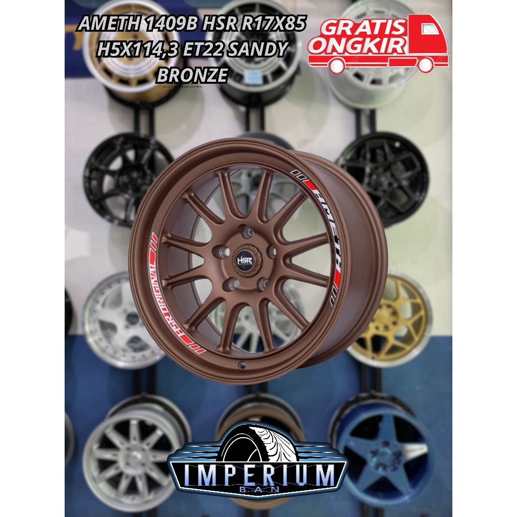 Velg Mobil HSr Ameth Ring 17 Pcd 5x114 Innova Granmax Ertiga Xpander Juke Almaz Dll