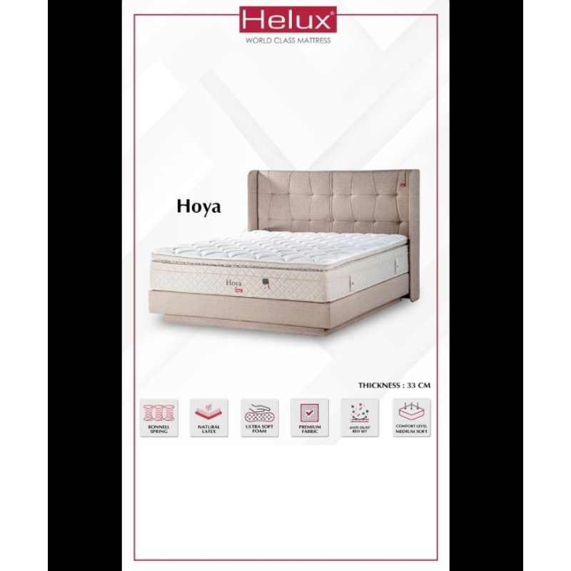 Helux type springbed Hoya, tebal kasur 33cm sesuai gambar barang asli , bisa set atau hanya kasur ,u