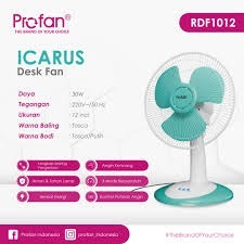 DESK FAN KIPAS ANGIN DUDUK PROFAN RDF 1012 - 12 INCH