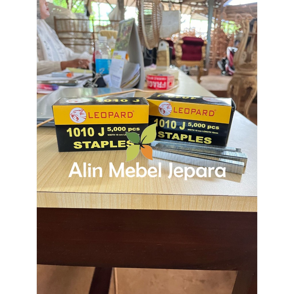 

Leopard 1010J Isi staples mesin paku tembak U, Mata Air Nailer Nail Gun Angin Stapler Jok Motor 1010 J