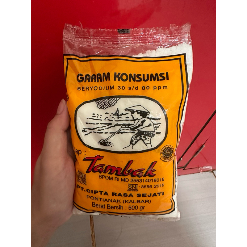 

Garam Tambak Beryodium 500gr x 20bks