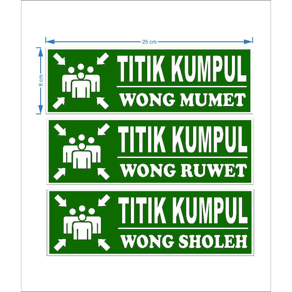 STIKER TITIK KUMPUL WONG MUMET RUWET