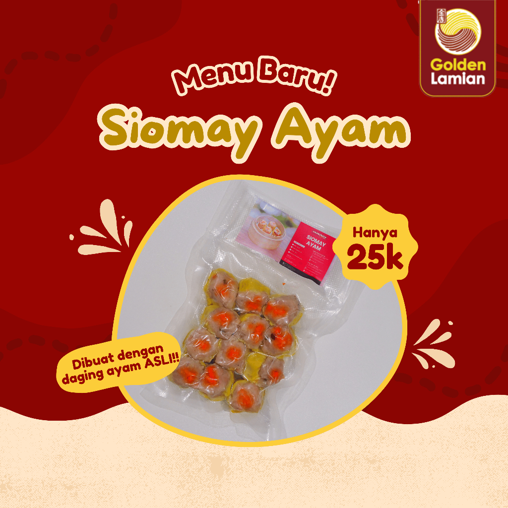

Golden Lamian Dimsum Siomay Ayam Isi 12 Pcs Halal Frozen