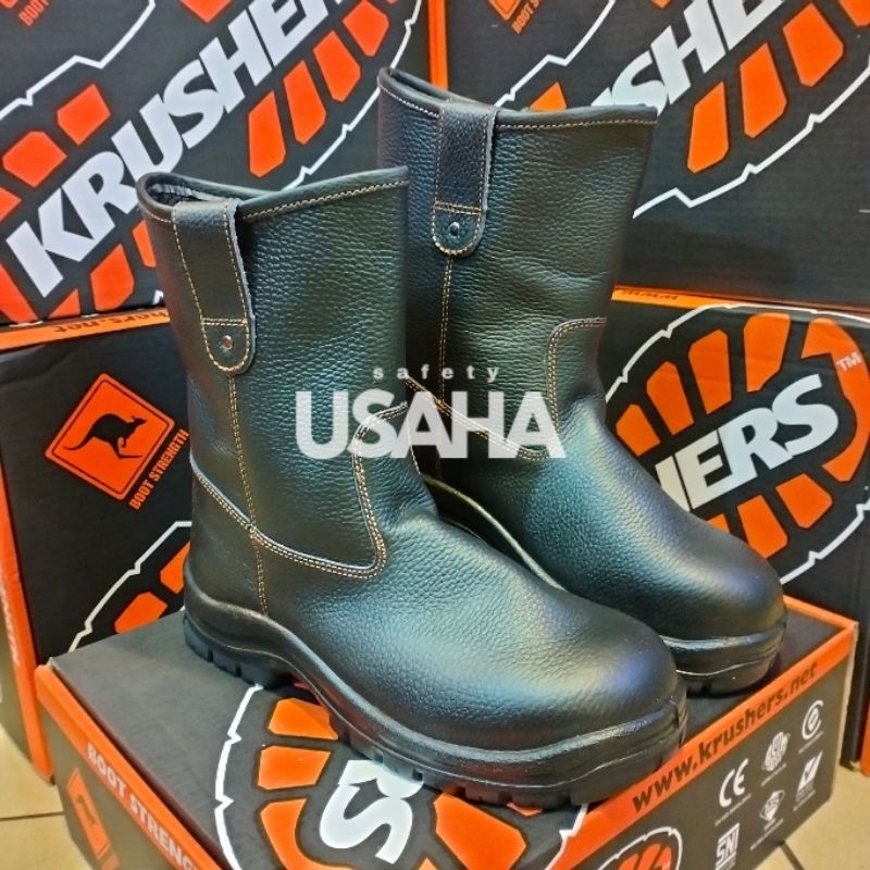 Sepatu Safety Krushers Texas Black Original / Safety shoes Krushers Texas Krushers murah Berkualitas