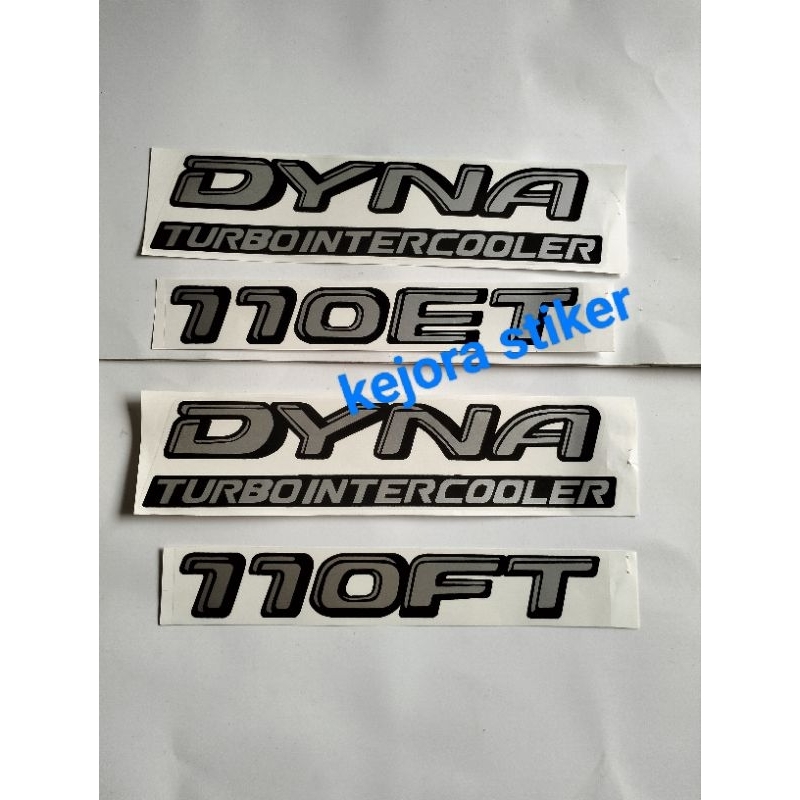 stiker mobil truk Dyna TURBO INTERCOOLER 110ET/110FT
