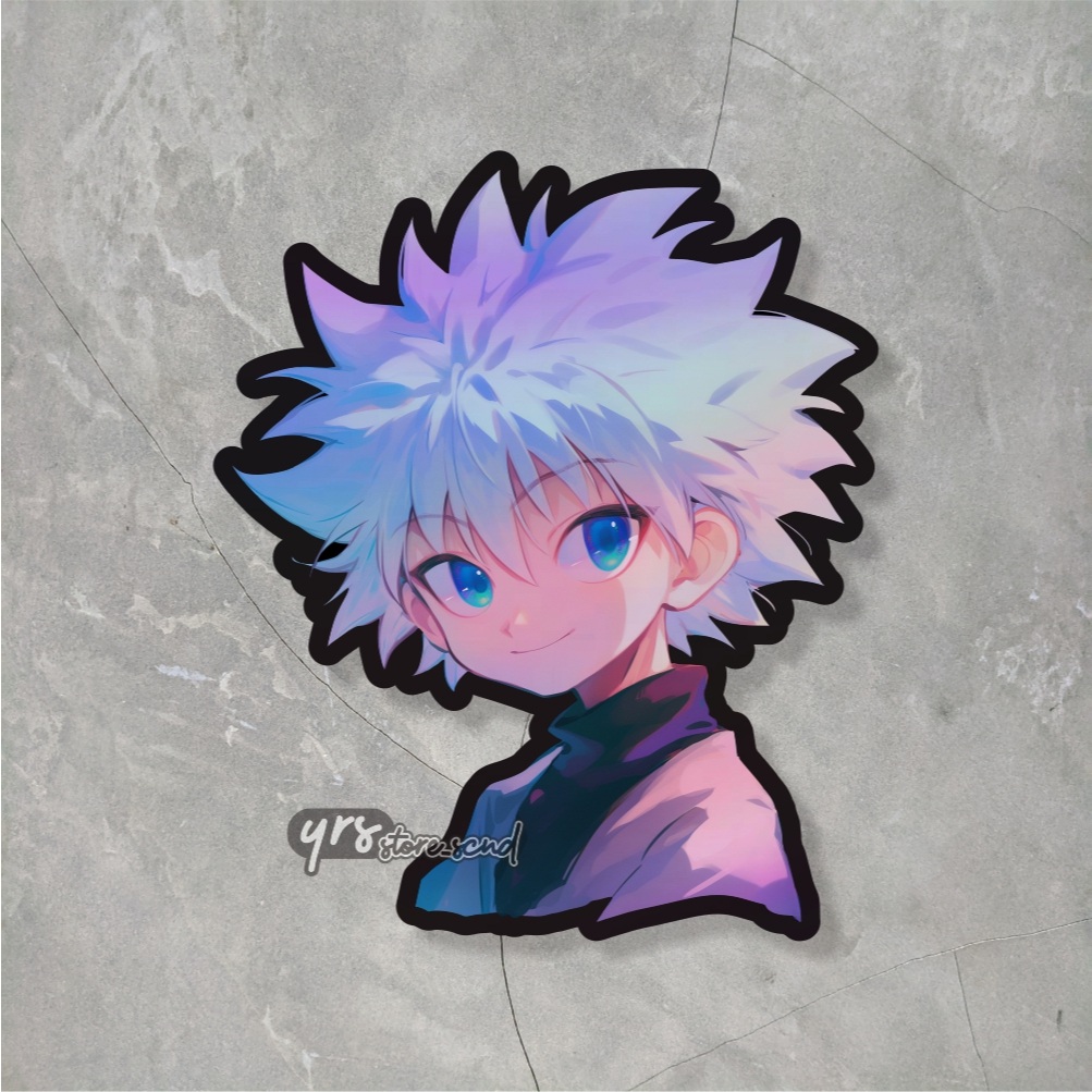 

Sticker Anime Hunter X Hunter Hologram Killua Ukuran +- 5,6 x 6,6 cm sticker case hp laptop dll murah anti air
