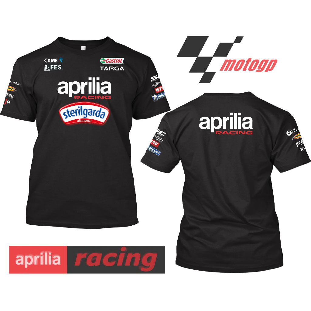 Kaos Edisi MOTOGP Livery 2025 Team Aprilia Racing
