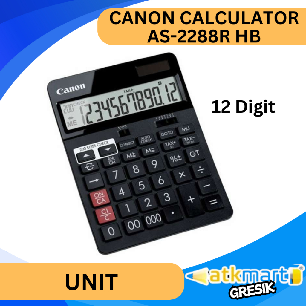 

CANON CALCULATOR AS-2288R HB / KALKULATOR CANON AS-2288R HB BESAR