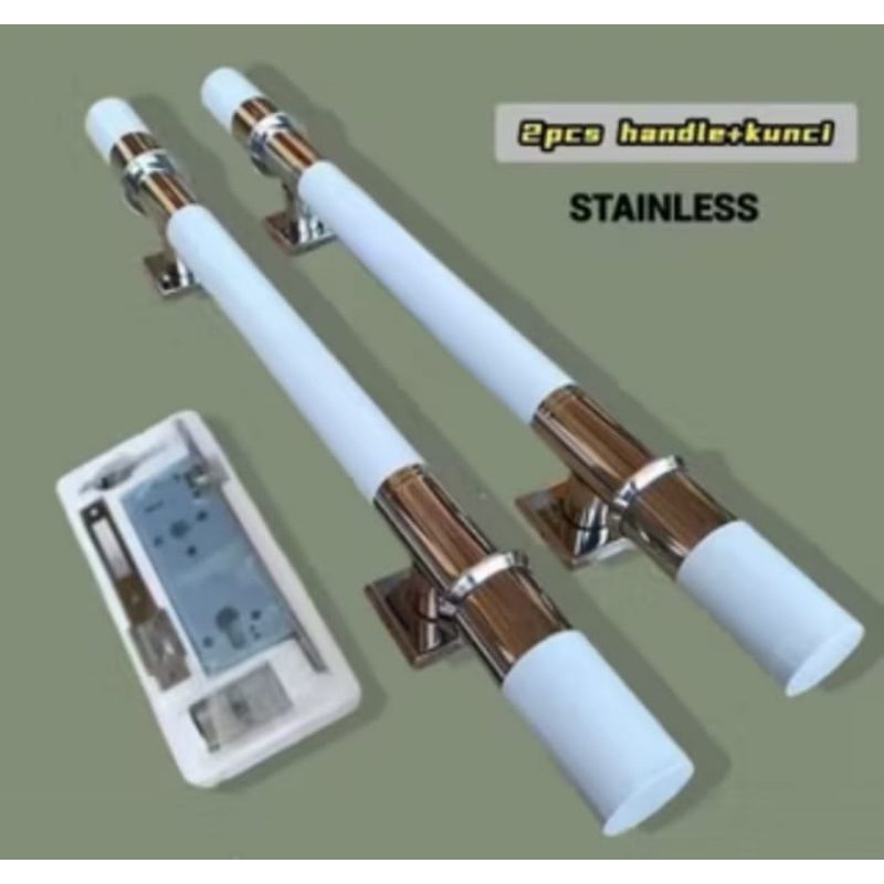 Handle pintu Minimalis 1psg + set kunci
