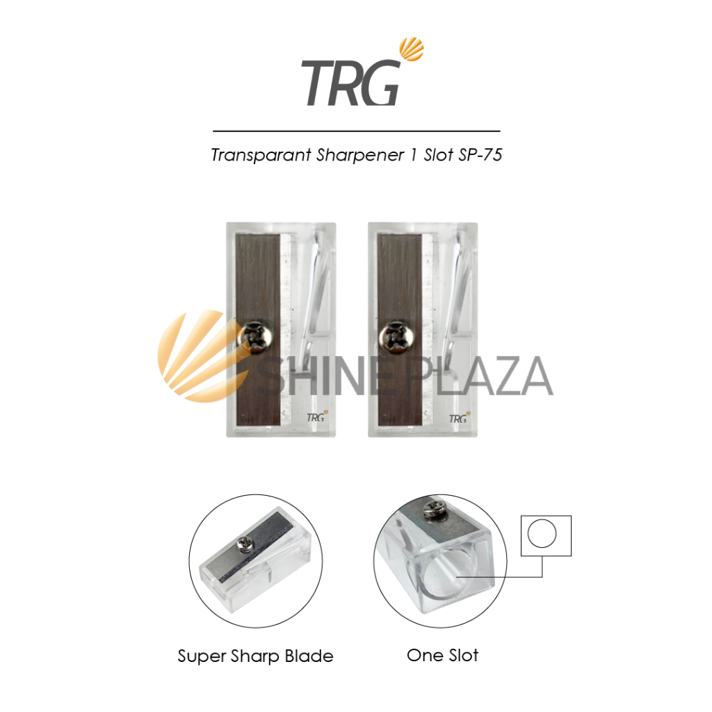 

TRG Transparant Pencil Sharpener SP-75 - Serutan Rautan Pensil Tajam Bening Transparan TRG