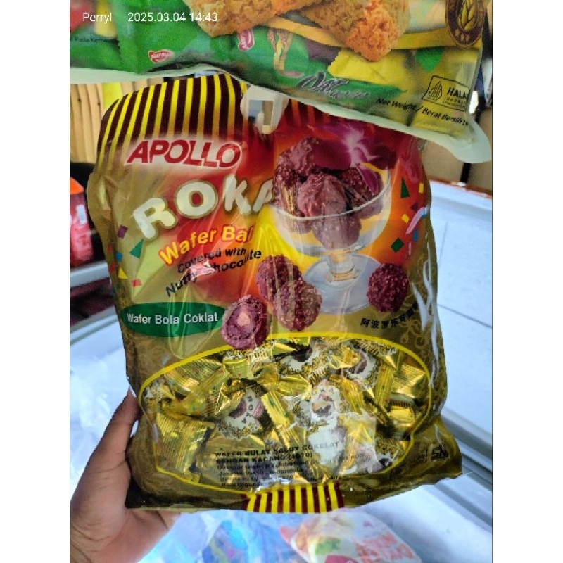 

Apollo Roka 300gr isi 50pcs | Roka Wafer | Wafer Bola Roka