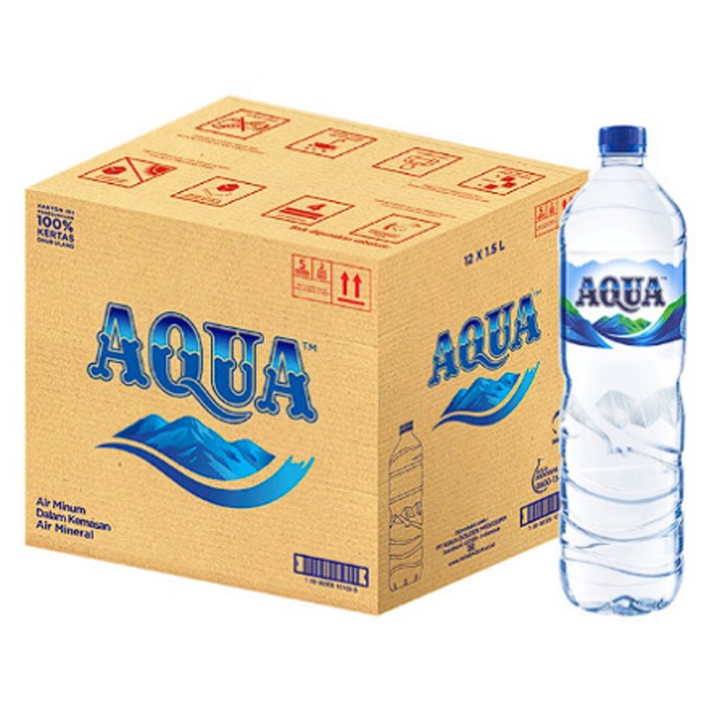 

Aqua Botol 1500 ml. 1 dus isi 12 pcs.