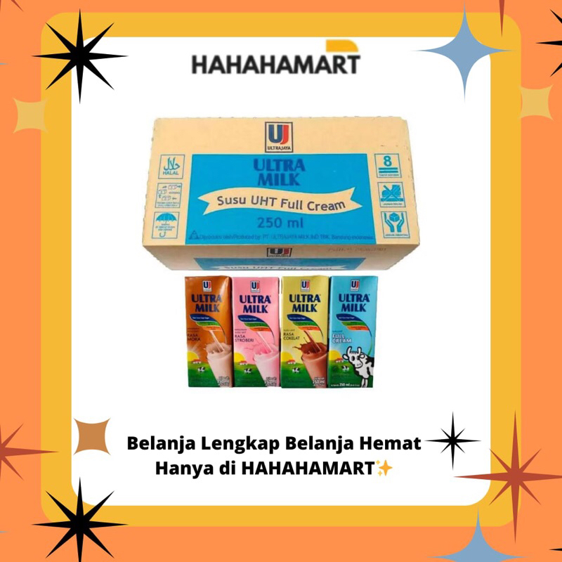 

✨️hahahamart_sby✨️ ULTRA MILK 250ML || HARGA KARTON ISI (24 PCS)