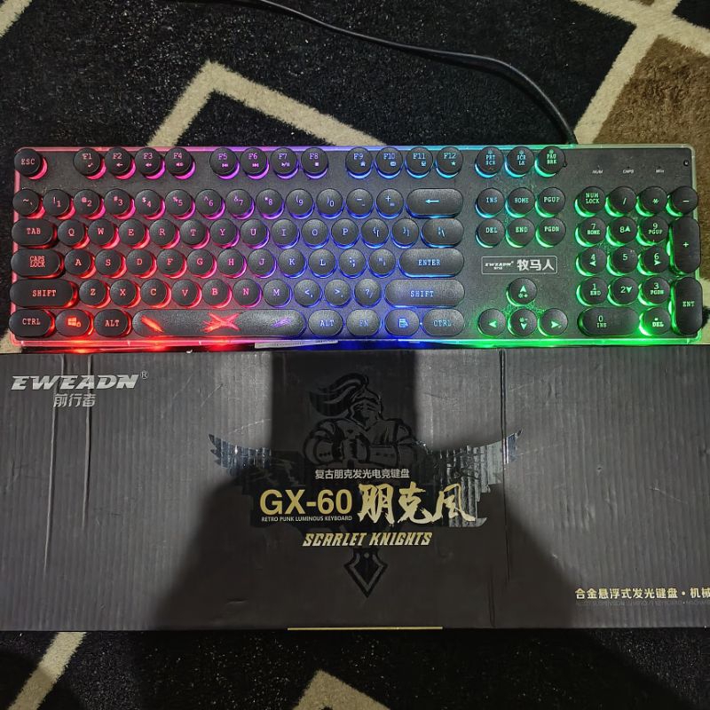 keyboard pc laptop lampu rgb scarlet knights