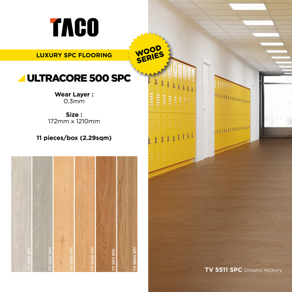 Taco SPC 5mm - Taco Flooring SPC - SPC Lantai - Lantai Kayu SPC
