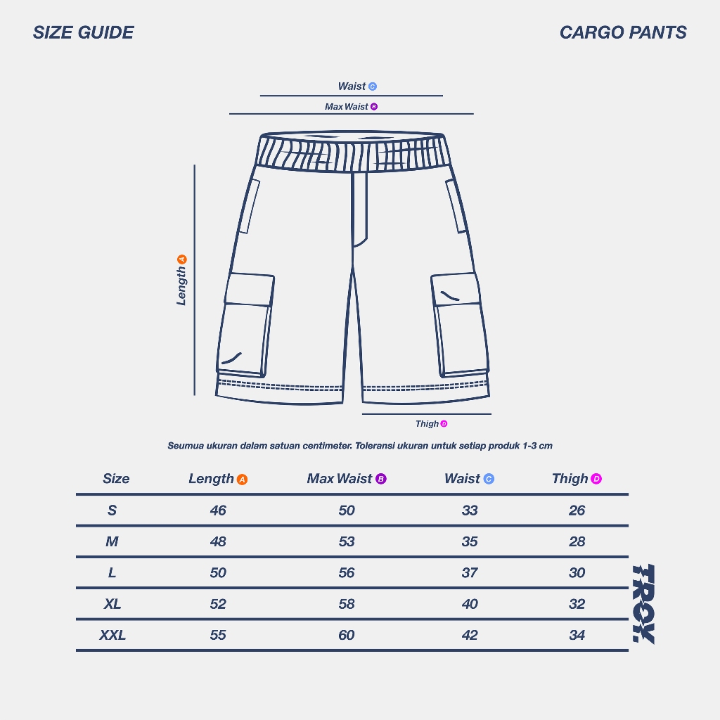 Troy Company Cargo Pants Fleece Short Pants Black Seed Life - Celana Pendek Kargo Hitam SFC 3064
