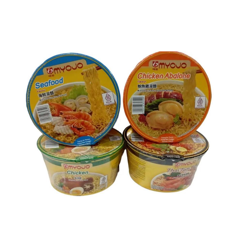 

Myojo Mie Instan Cup 79gr, tersedia rasa Chicken Abalone Seafood dan Tom Yam