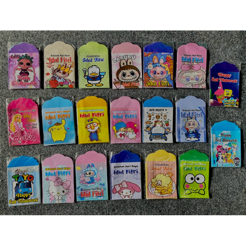 

AMPLOP LEBARAN SIAP PAKAI || MOTIF KARAKTER LUCU