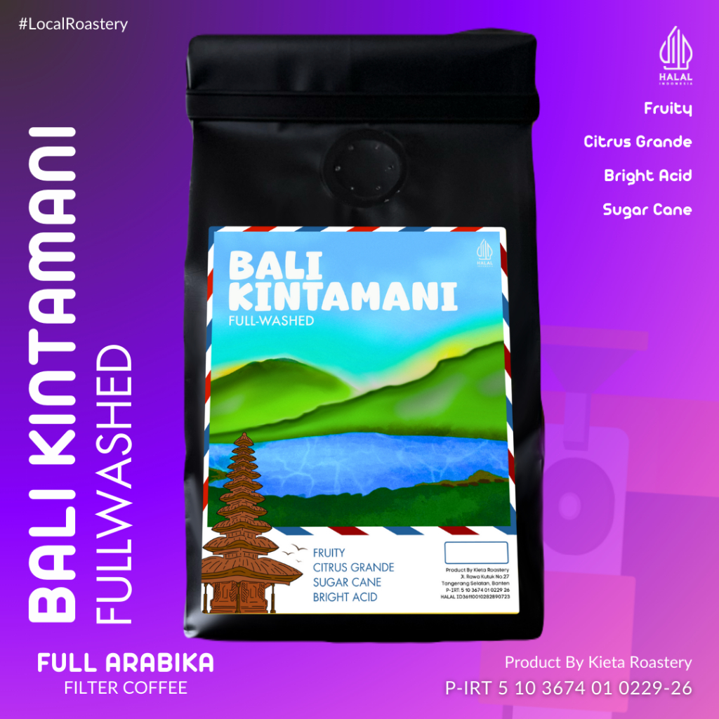 

Kieta Roastery - Biji Kopi Bali Kintamani 100% Arabika 100gr / Bubuk Roasted Coffee Bean Filter Single Origin