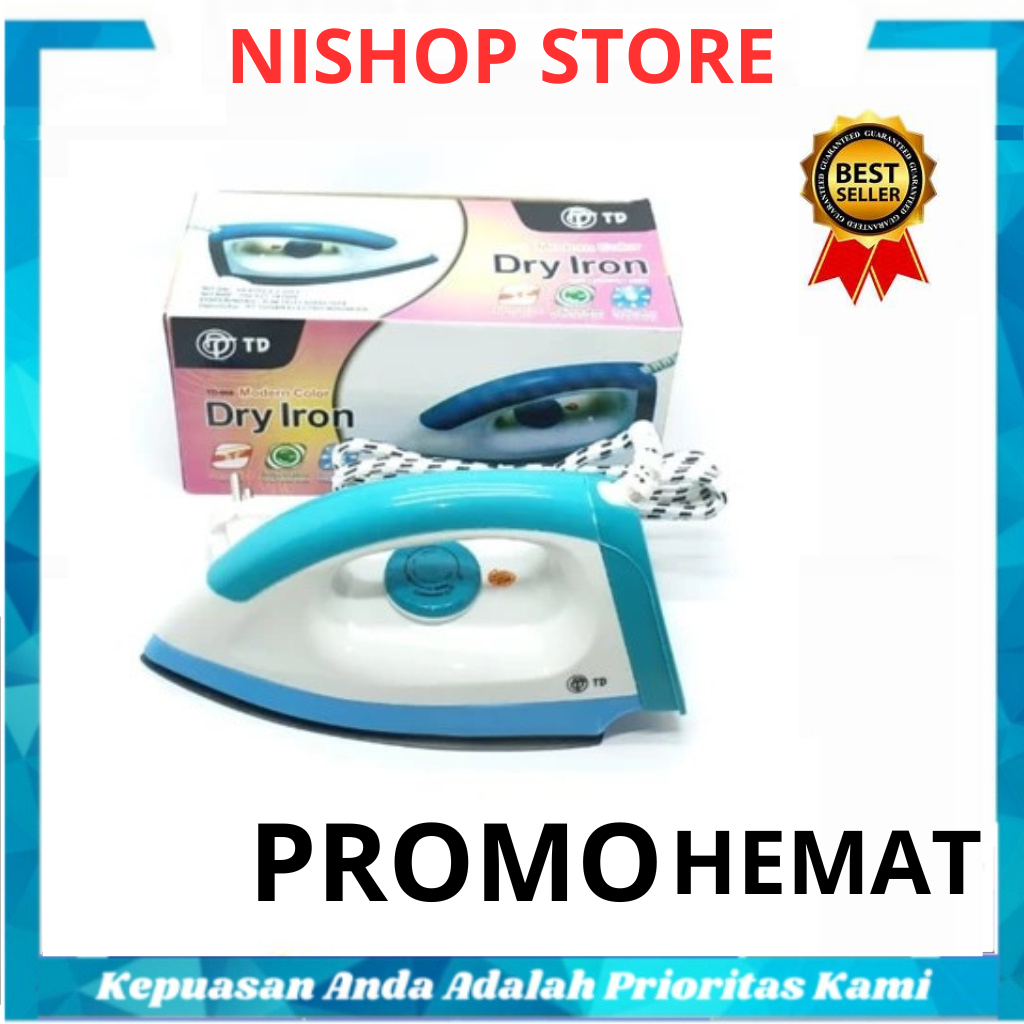 SETRIKA TD 666 MODERN COLOR DRY IRON/ GOSOKKAN PAKAIAN