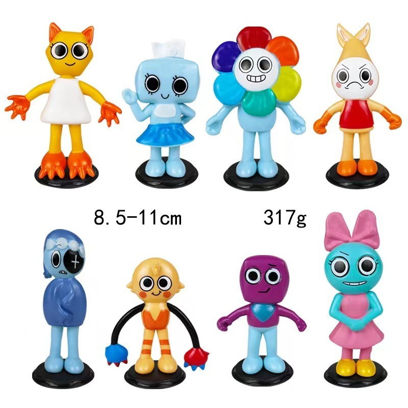DANDYS WORLD Roblox Action Figure SATUAN Cake Topper ASTRO GOOB BOXTEN COSMO DANDY VEE SPROUT GIGI
