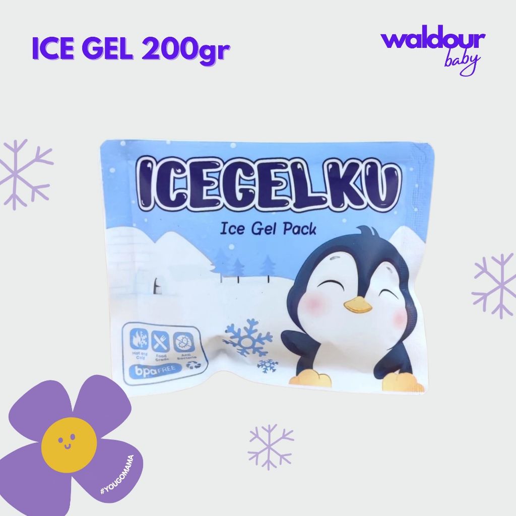 Ice Gel Kecil | ICEGELKU 200gr | Ice Gel pelengkap Cooler Bag / Diaper Bag