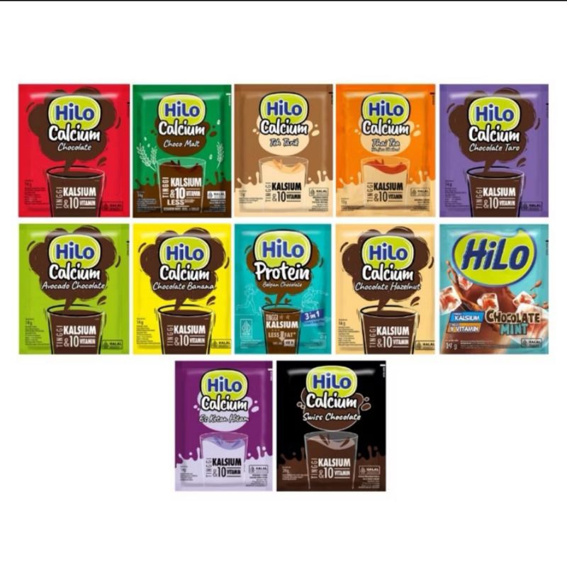 

[BARU ORIGINAL] Hilo Chocolate Malt / Taro / Coklat 10 Sachet EXPIRED 2026-2027 1 Renceng PROMO