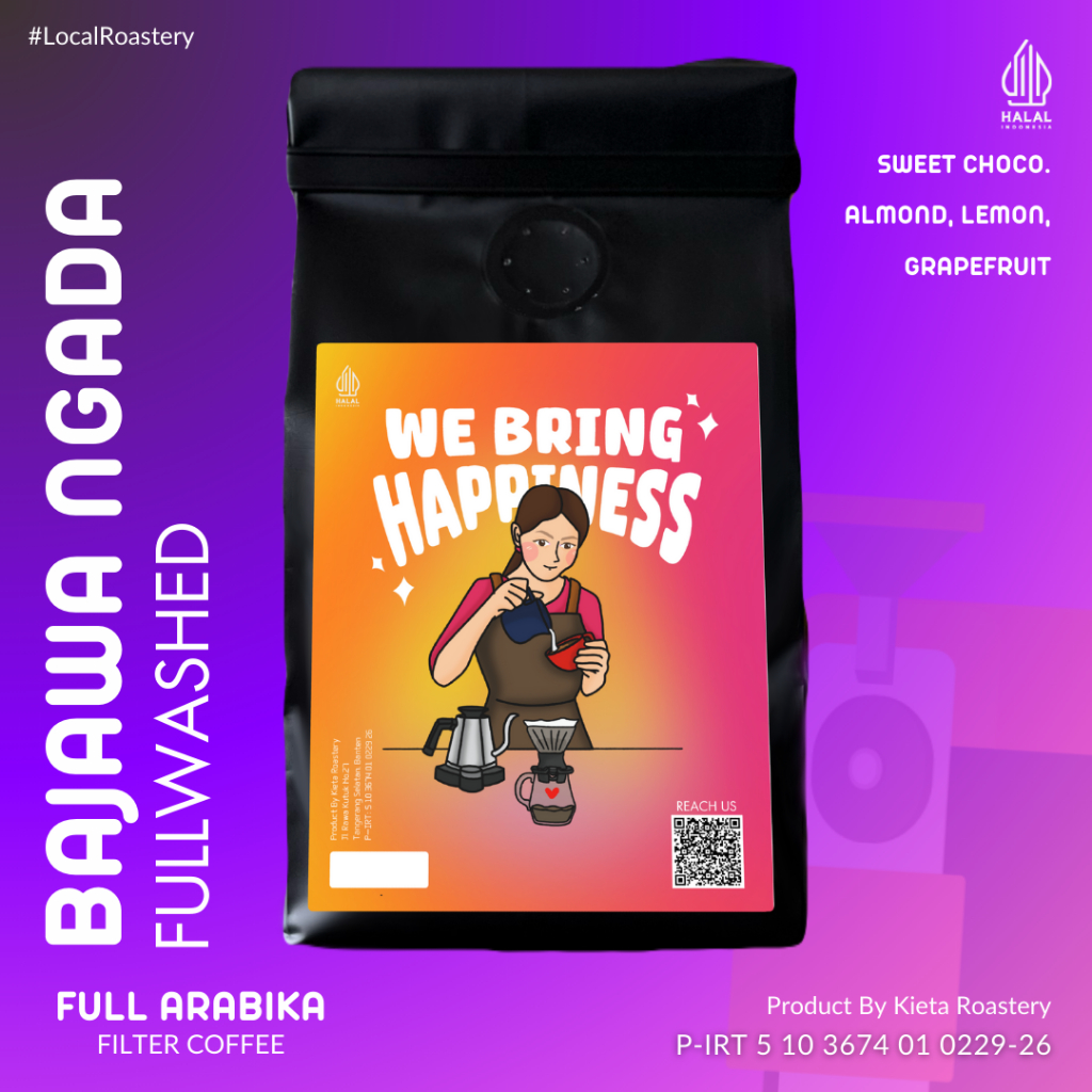 

Kieta Roastery - Biji Kopi Bajawa Ngada 100% Arabika 1kg / Bubuk Roasted Coffee Bean Filter Single Origin